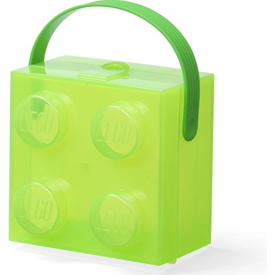 LEGO Box s rukoväťou priesvitná zelená 40240008