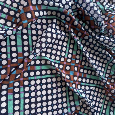 Lehoučký krep retro puntík, lehoučký polotransparentní úplet synt.vl.