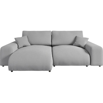 ROPEZ Светлосив ъглов диван от рипсено кадифе (променлив) Justin - Ropez (Justin Naroznik L - Prawy tk. Lincoln 86)