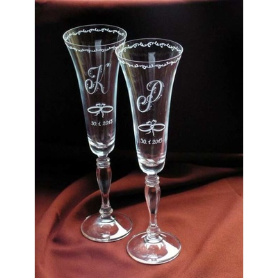 Rytiskla cz svatební SKLENICE VCTR 032 r m p d 2 x 180 ml