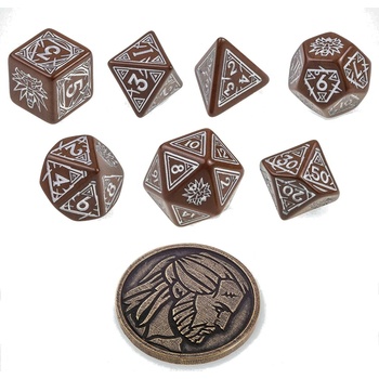 Sada kostek Zaklínač Geralt hnědo-stříbrná