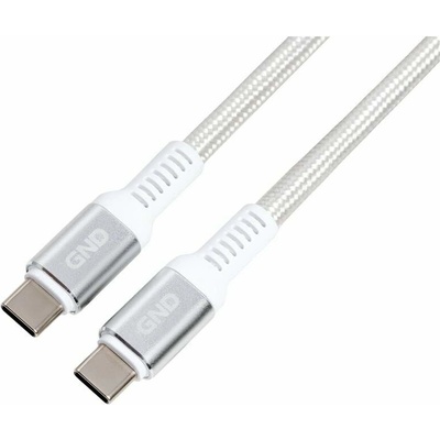 GND USBCC100MM03 USB-C/USB-C 100 W, 1m, bílý