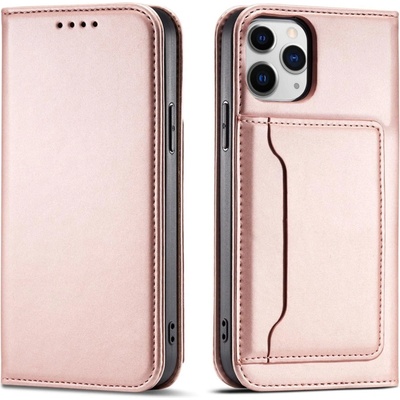HQWear Калъф с отделение за карти Magnet Card Case за iPhone 12 Pro Max, розов (9145576250846)
