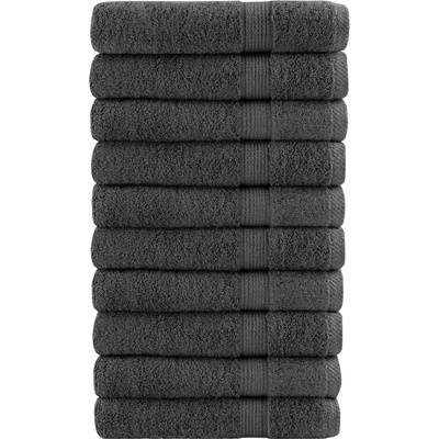 vidaXL Премиум кърпи SOLUND 10 бр антрацит 100x200 см 600 gsm (137174)