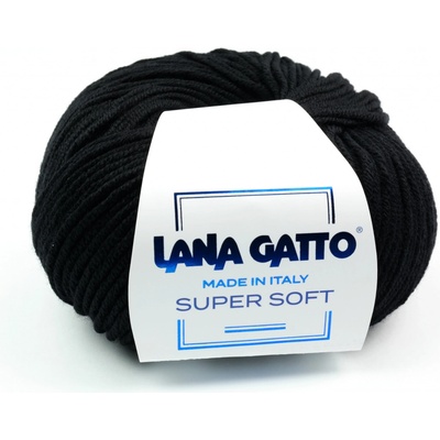 Lana Gatto pletací příze vlna merino SUPER SOFT černá