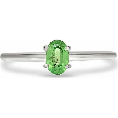 Nefertitis Kyanit zelený broušený prsten stříbro RBC309