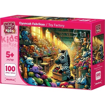 Art Puzzle Детски пъзел Art Puzzle от 100 части - Фабрика за играчки (35410)