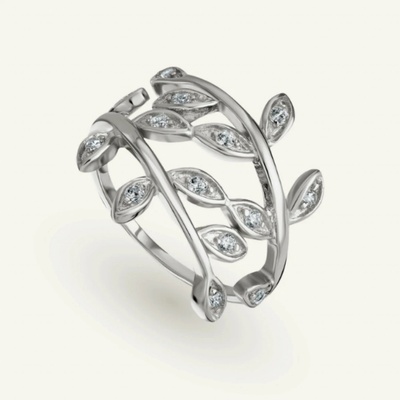 SilveAmo Stříbrný prsten Dvě větvičky .5 K2F369 19 5