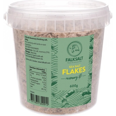 Falksalt Morská vločková soľ rozmarín 600 g