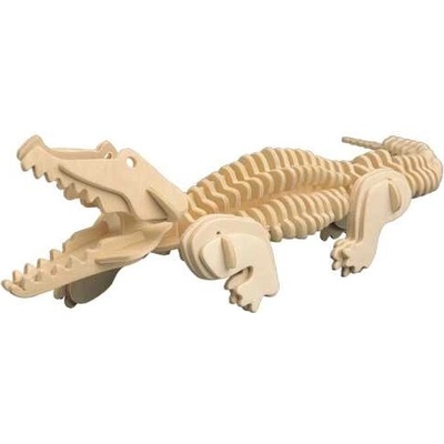 Woodcraft drevené 3D puzzle krokodíl, 94 ks