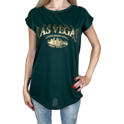 Emola Dámske tričko s krátkym rukávom LAS VEGAS Zelená