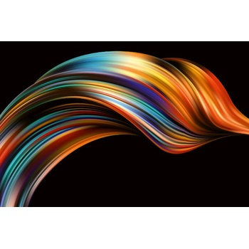 DIMEX ART s. r. o Флизелинов фототапет абстрактна цветна вълна 375 x 250 см