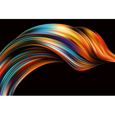 DIMEX ART Флизелинов фототапет абстрактна цветна вълна 375 x 250 см