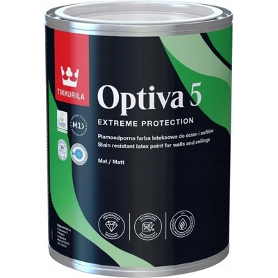 TIKKURILA OPTIVA 5 MATT 0,9 l bílá