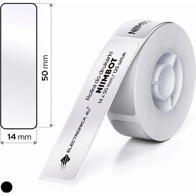 Stříbrné samolepící etikety samolepky pro tiskárnu Niimbot B18 14x50