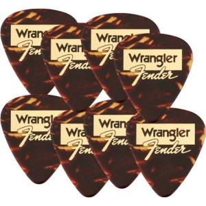 Fender Wrangler® Picks, 351 Tortoiseshell Med