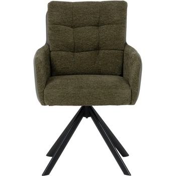 Carmen Трапезен стол Carmen SEFTON - каки SEA, до 120kg. , дамаска, прахово боядисана метална база, зелен (bt-3532080_1)