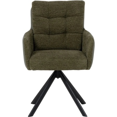 Carmen Трапезен стол Carmen SEFTON - каки SEA, до 120kg. , дамаска, прахово боядисана метална база, зелен (bt-3532080_1)