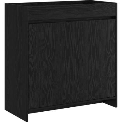 vidaXL Кабинет под мивка за баня Черен дъб 78, 5 x 37, 5 x 81 см (890785)