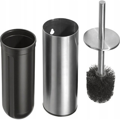 Sapho X-Steel 102313069 WC štětka černá na postavení i zavěšení, broušená nerez