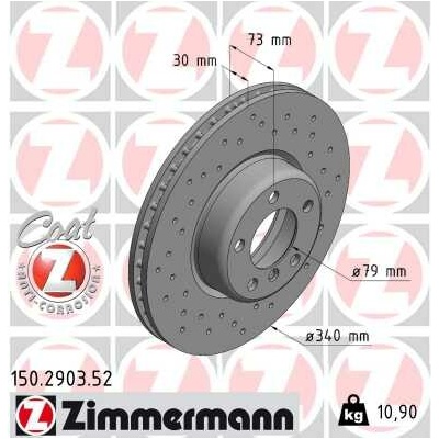 Brzdový kotúč ZIMMERMANN 150.2903.52 (150290352)