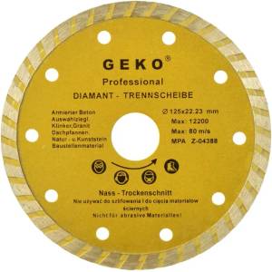 GEKO Diamond Blade TURBO 125mm x 8mm x 22.2mm 09109 (G00261)