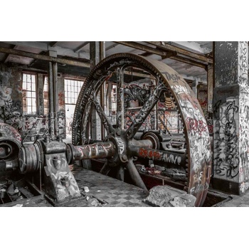 DIMEX ART s. r. o Флизелинов фототапет интериор на изоставена фабрика 375 x 250 см