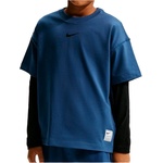 Nike Детска спортна тениска Nike Kid's Pro Dri-FIT Short-Sleeve Training Top Sport shirt - Mystic Navy / Black (704-6167-0213)