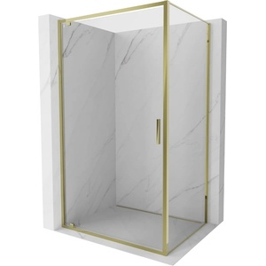 Mexen Exo-BR отворена душ кабина 95 x 90 см, прозрачна, златна - 8181-095-090-50-00 (8181-095-090-50-00)