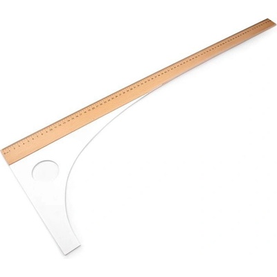 Krejčovský příložník délka 60 cm, 80 cm 2 - 80 cm přírodní stř.