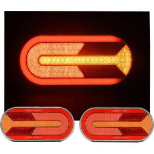  Комплект led ЛЕД Диодни Стопове, Динамичен Мигач, 4 Функции, 12/24v