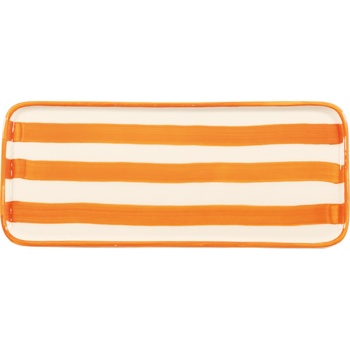 Zafferano Чиния за сервиране Lido Righe правоъгълна 26, 5 см оранжева (RIG0403)