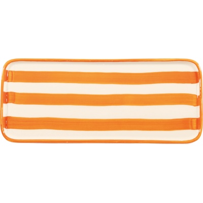 Zafferano Чиния за сервиране Lido Righe правоъгълна 26, 5 см оранжева (RIG0403)