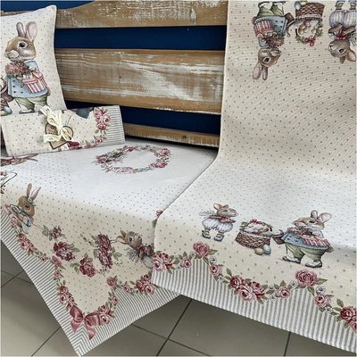 Mondo Velikonoční gobelínový ubrus Eden 1292 GR 45x140 cm