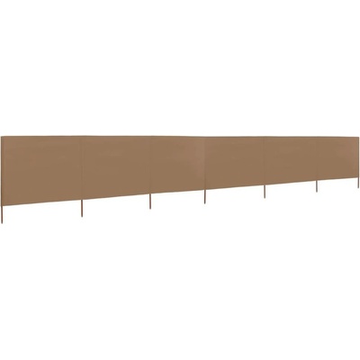 Greatstore 6dílná zástěna proti větru barva taupe 800 x 80 cm látková