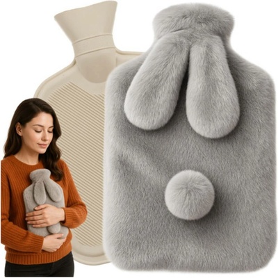Ruhhy 26383 Láhev zahřívací termofor s fleecovým obalem 1,8 l