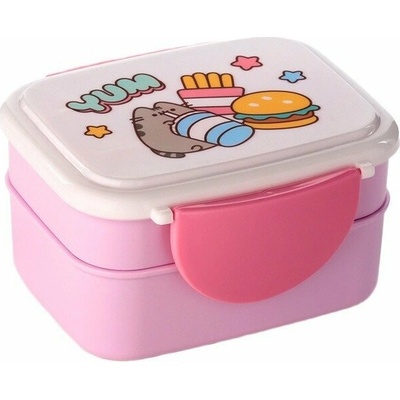 Svačinový box s příborem Bento box Pusheen Core