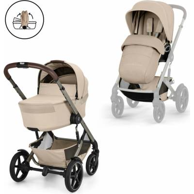 CYBEX Talos S Lux + Cot S 2026 Almond Beige Taupe Frame