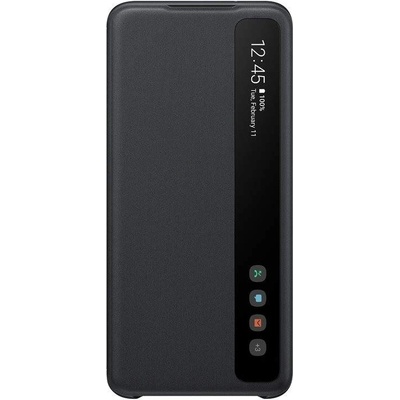 Samsung Clear View Cover EF-ZG980CB - оригинален кейс, през който виждате информация от дисплея за Samsung Galaxy S20 (черен)