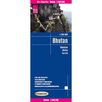 World Mapping Project Reise Know-How Landkarte Bhutan 1:250.000. BhoutanBután