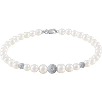 Bliss Дамска перлена гривна с бяло злато Bliss 20096627 (20096627)