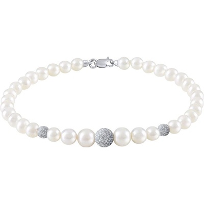 Bliss Дамска перлена гривна с бяло злато Bliss 20096627 (20096627)