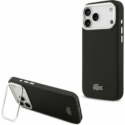 Lacoste Iconic Petit Pique Camera Stand MagSafe Задний Чехол за iPhone 17 Pro Max Black Lacoste | Cheren | МЪЖЕ | UNI