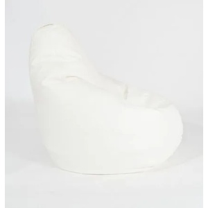 Pufrelax Пуф круша за деца 4-14 г. , 160л. , Nirvana Light - Alb, Еко кожа, Пълнеж от полистиролни перли