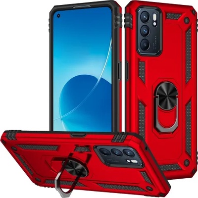 VSECHNONAMOBIL 38831 RING Ochranný obal pro Oppo Reno6 5G červený