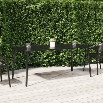 vidaXL Градинска маса антрацит 165x80x71 cм стомана (362740)