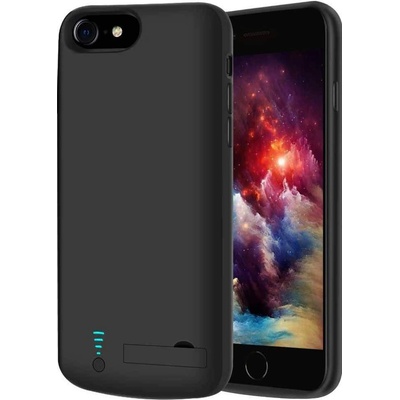 JC Battery Case 5500mAh - кейс с вградена батерия за iPhone SE (2020), iPhone 8, iPhone 7, iPhone 6S, iPhone 6 (черен)