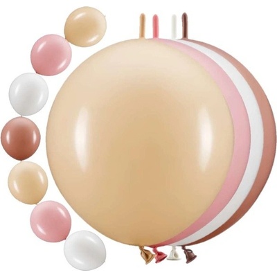 PartyDeco Balónky spojovací Nude 33 cm