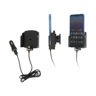 Brodit držiak do auta nastaviteľný s USB-C a nabíjaním z cig. zap./USB QC3.0 š. 70-83 mm, hr. 2-10mm 721203