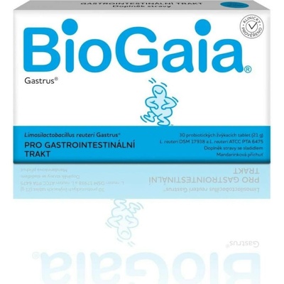 BioGaia Gastrus 30 probiotických žvýkacích tablet